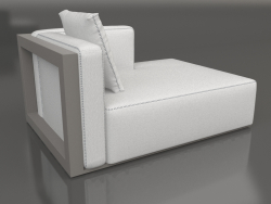 Sofa module, section 2 right (Quartz gray)