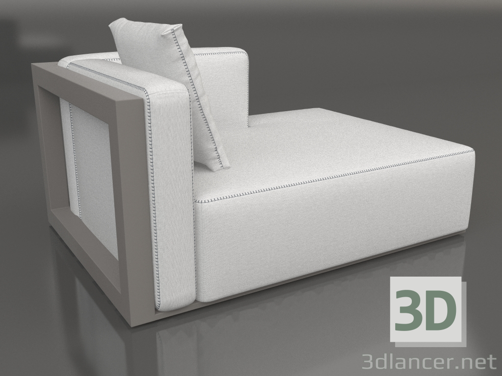 Modelo 3d Módulo de sofá, seção 2 direita (cinza quartzo) - preview