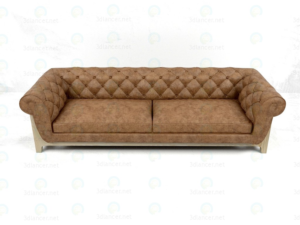 Capullo Chesterfield Sofá 4 plazas Bleu Nature 3D modelo Compro - render