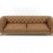 3d Cocoon Chesterfield Sofa 4 Seater Bleu Nature model buy - render