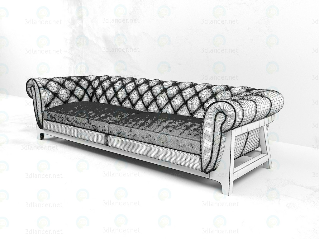 3d model Cocoon Chesterfield Sofa 4 Seater Bleu Nature 12308