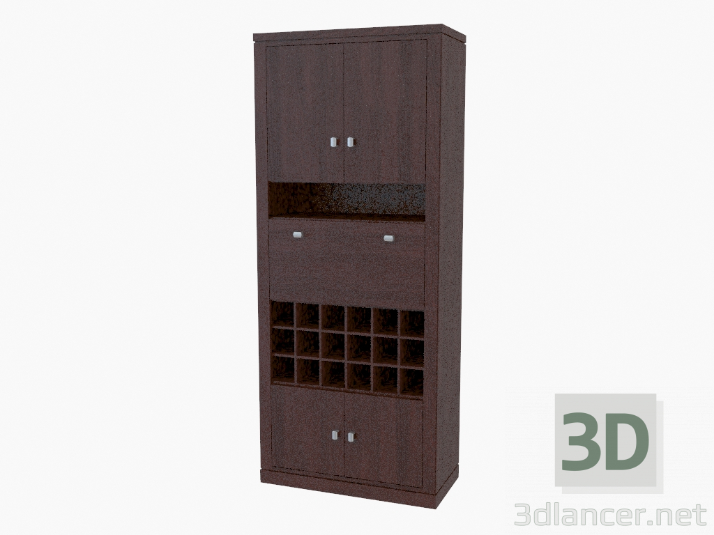3d model A wall with a bar (676-33) - preview