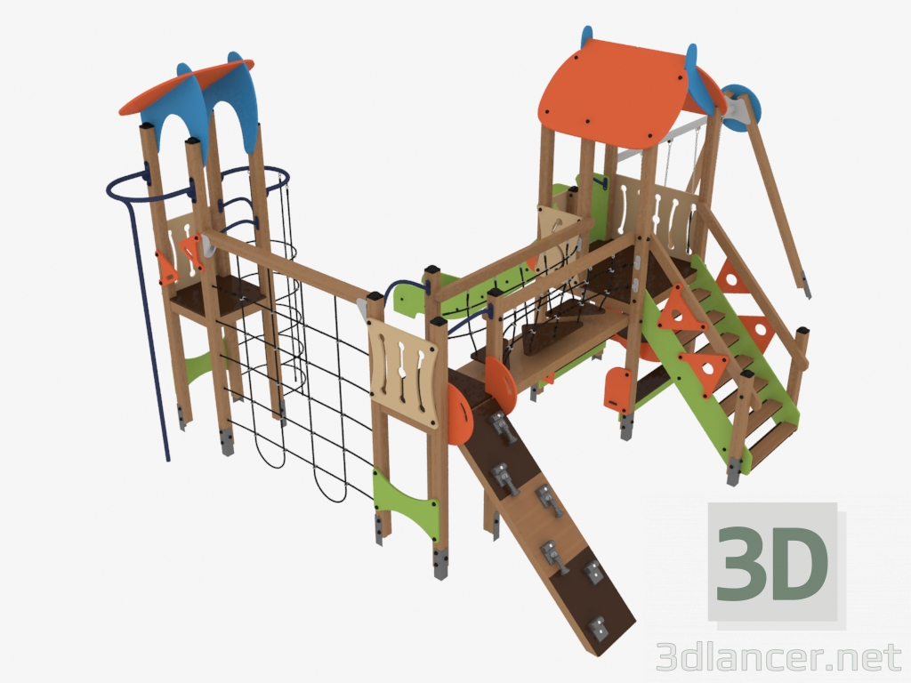 modello 3D Complesso di giochi per bambini (V1302) - anteprima