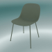 Modelo 3d Cadeira de fibra com base de tubo (verde empoeirado) - preview