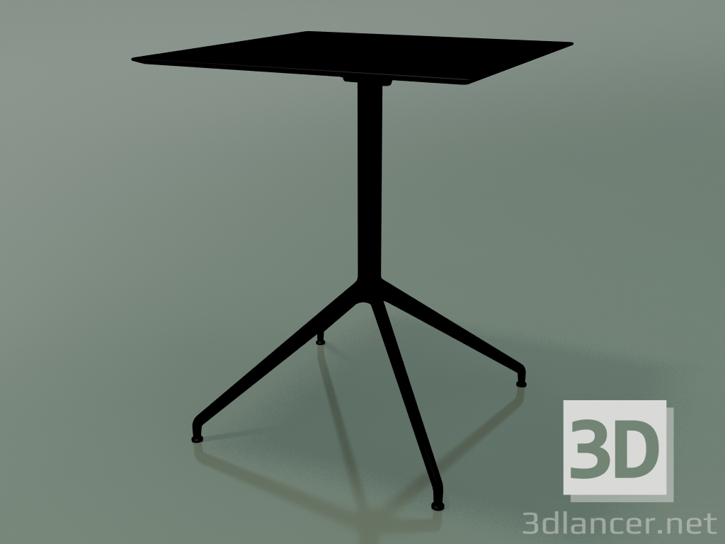 3D Modell Quadratischer Tisch 5740 (H 72,5 - 59 x 59 cm, ausgebreitet, schwarz, V39) - Vorschau
