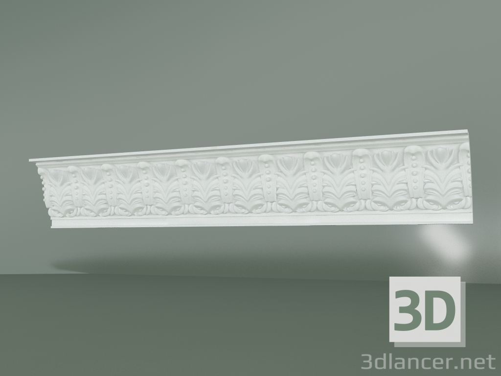 modèle 3D Corniche en plâtre avec ornement КW006 - preview