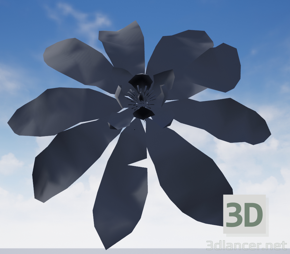 modèle 3D Fleur - preview