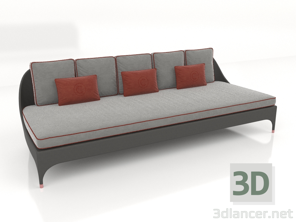 3D Modell 3er-Sofa ohne Armlehnen (OD1033) - Vorschau