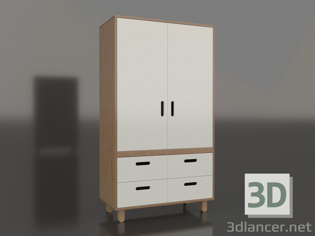 3d model Wardrobe closed TUNE HS (WHTHCA) - preview