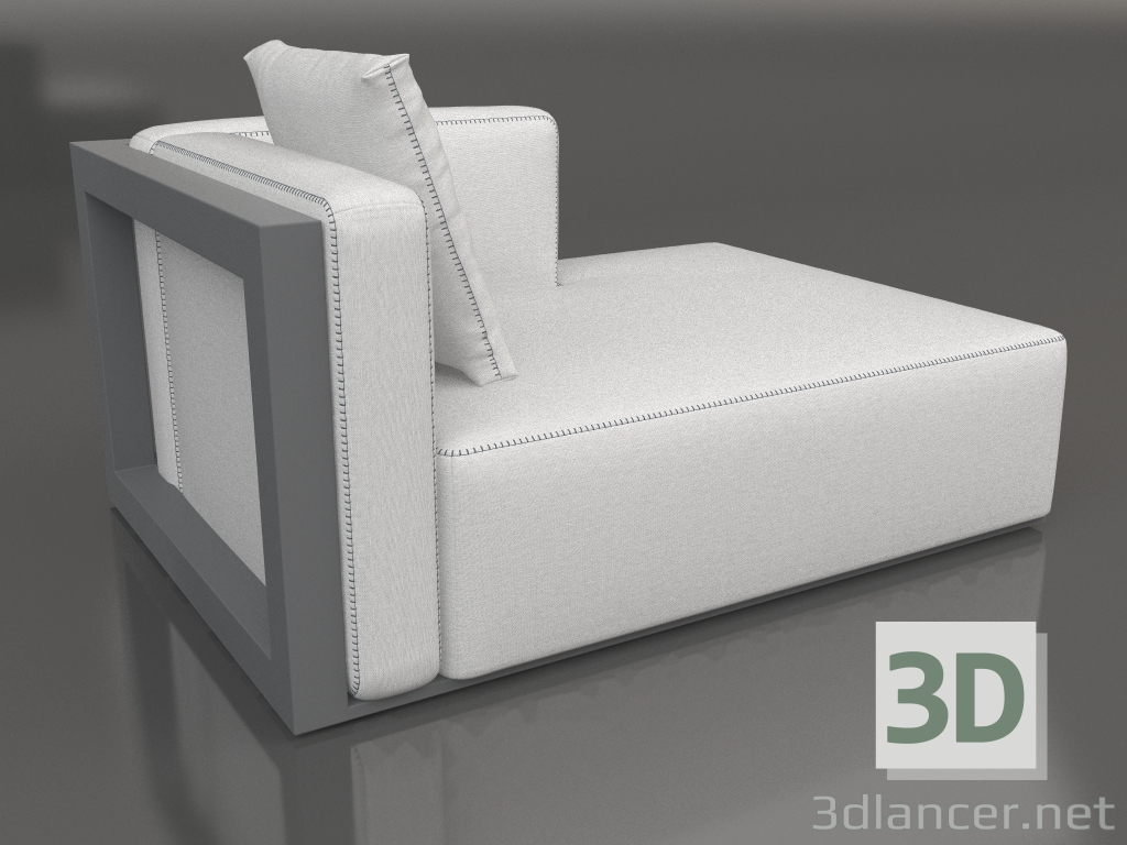 Modelo 3d Módulo sofá, seção 2 direita (Antracite) - preview
