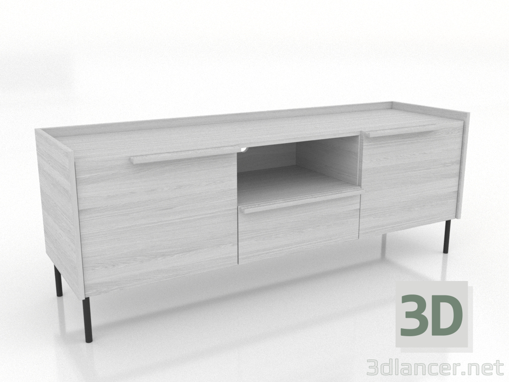 modello 3D Mobile TV 1 1500 mm (bianco RAL 9010) - anteprima modello 3D Mobile TV 1 1500 mm (bianco RAL 9010) - anteprima