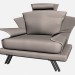 Modelo 3d Super roy cadeira com encosto de cabeça 3 - preview