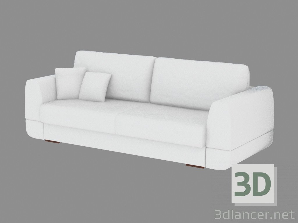 3d model Double leather sofa - preview