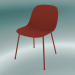 modèle 3D Chaise en fibre avec base en tube (rouge poussiéreux) - preview