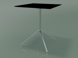 Table carrée 5740 (H 72,5 - 59x59 cm, étalée, Noir, LU1)