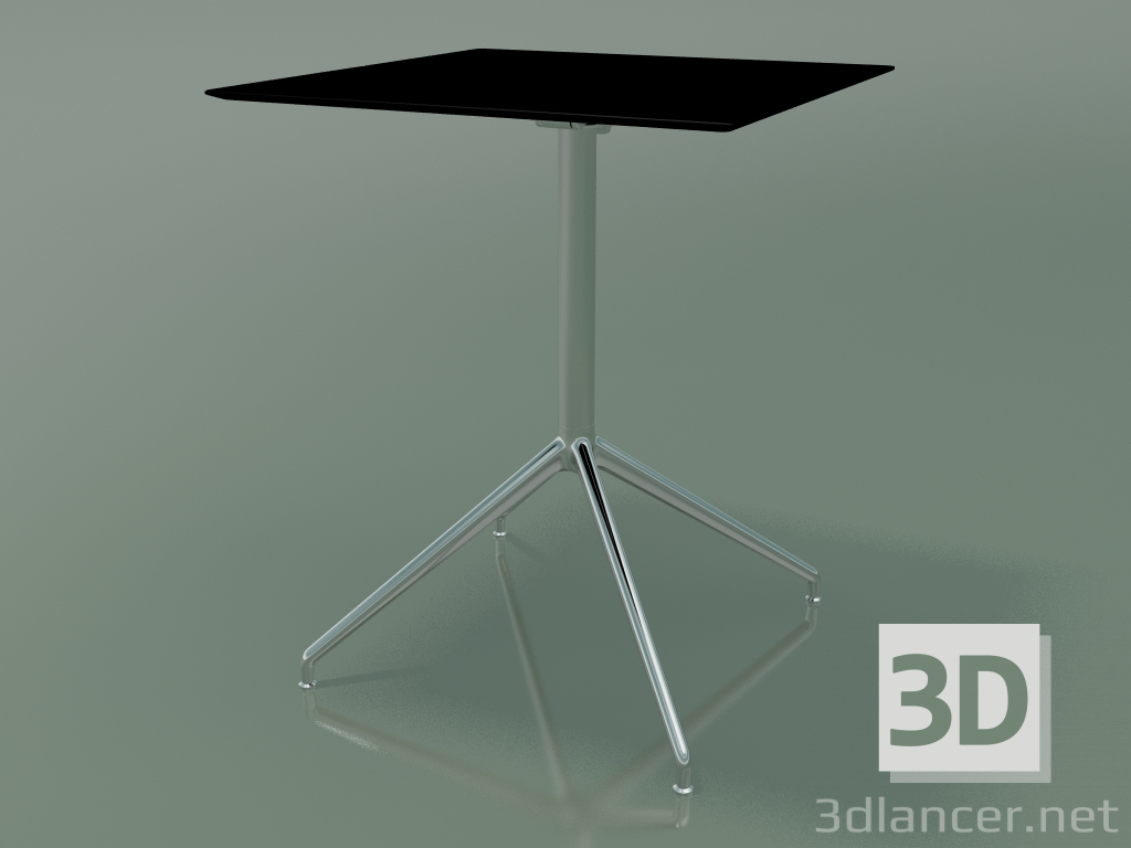 modello 3D Tavolo quadrato 5740 (H 72.5 - 59x59 cm, steso, Nero, LU1) - anteprima