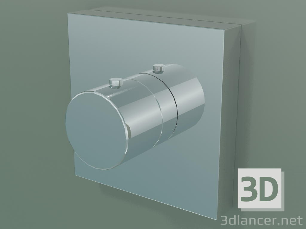 3d model Built-in shower mixer with thermostat (10755000) - preview