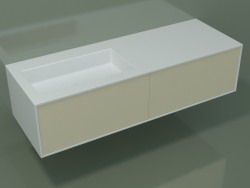 Çekmeceli lavabo (06UC824S1, Bone C39, L 144, P 50, H 36 cm)