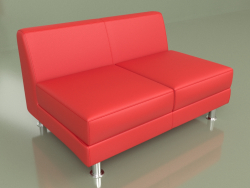 Section Evolution 2-Sitzer (Rotes Leder)