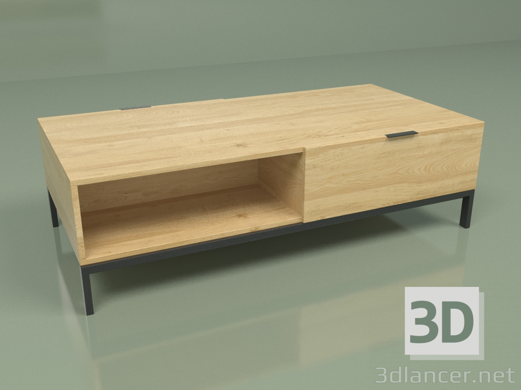 modello 3D Tavolino Harma Wood 120x60 - anteprima