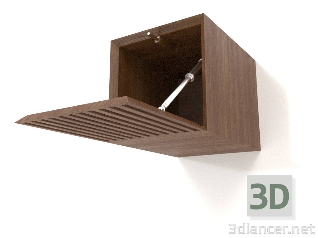 modèle 3D Étagère suspendue ST 06 (porte ondulée ouverte) (250x315x250, bois brun clair) - preview