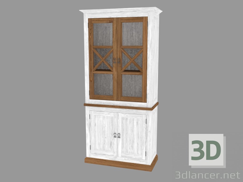 3D modeli Vitrin 4D (PRO.021.XX 98x204x42cm) - önizleme