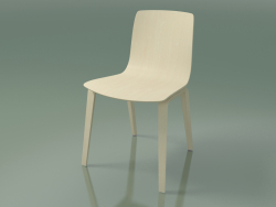 Stuhl 3910 (4 Holzbeine, weiße Birke)