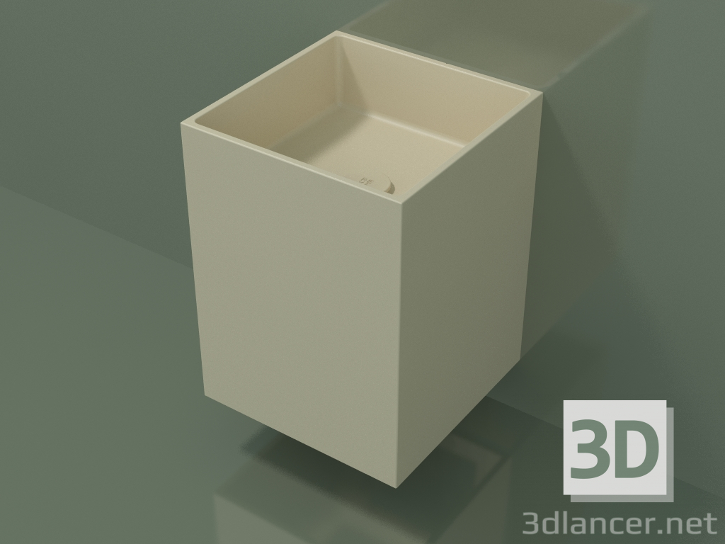 3D modeli Duvara monte lavabo (02UN13101, Bone C39, L 36, P 36, H 48 cm) - önizleme