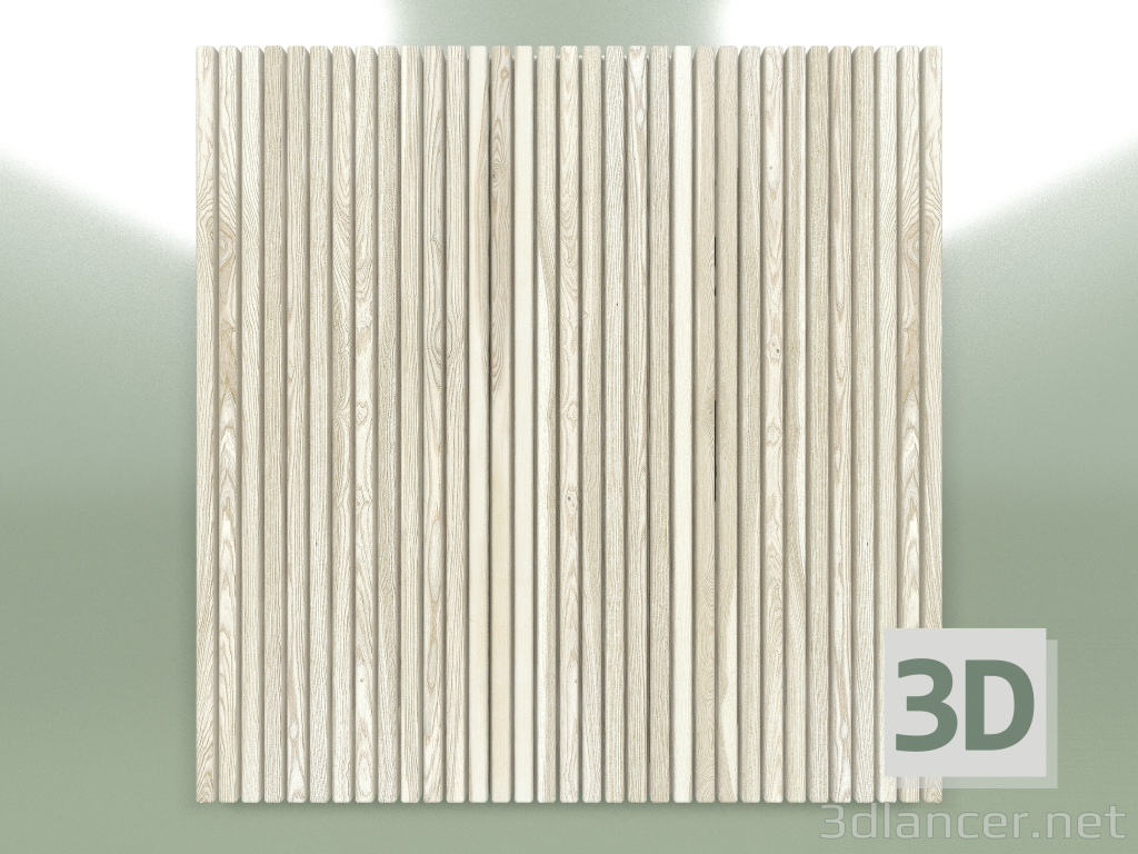 3d model Panel con listón 10X20 mm (ligero) - vista previa