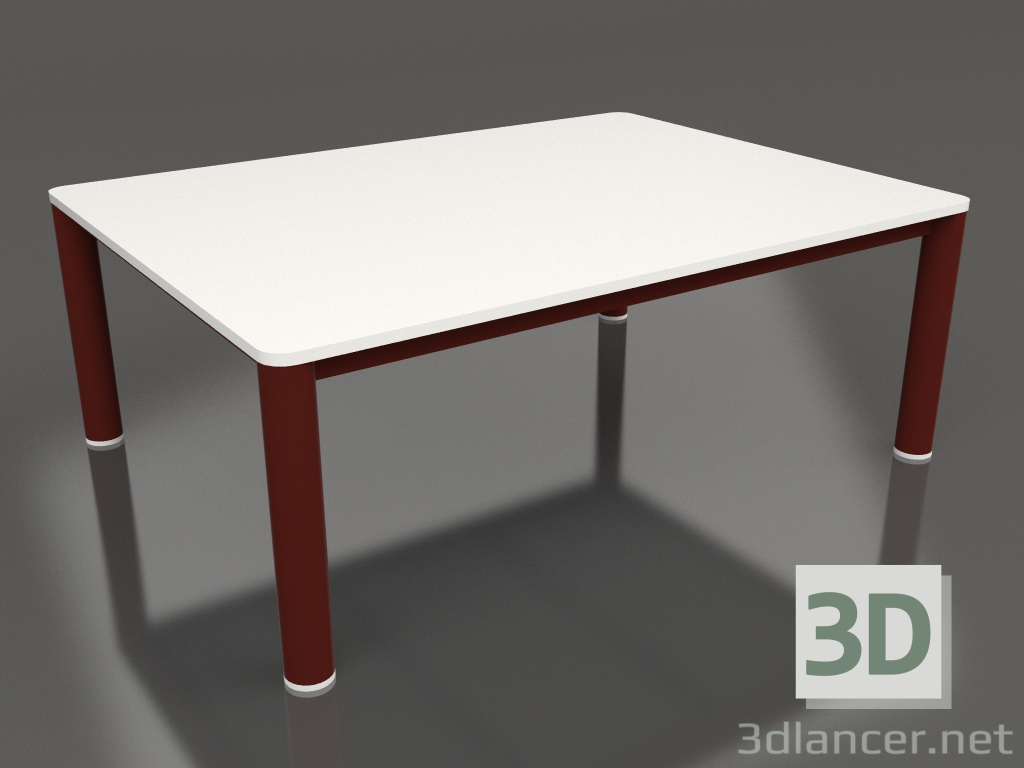 modello 3D Tavolino 70×94 (Rosso vino, DEKTON Zenith) - anteprima