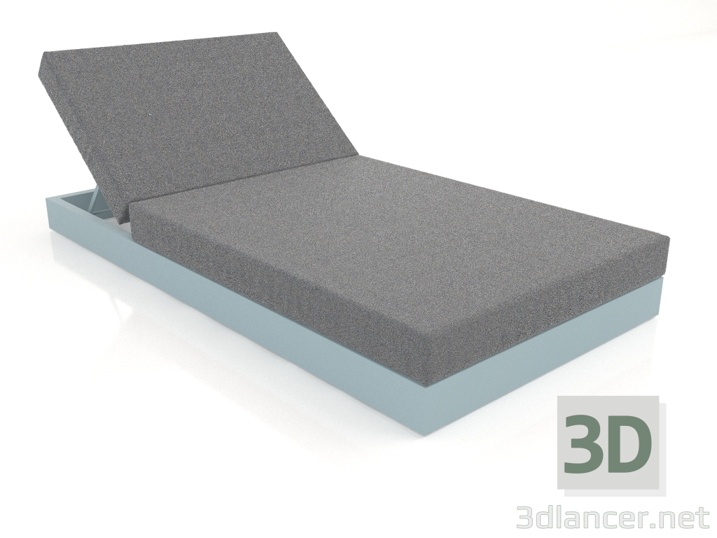 3d model Bed with back 100 (Blue gray) - preview