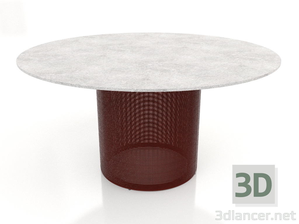 modello 3D Tavolo da pranzo Ø140 (Rosso vino) - anteprima