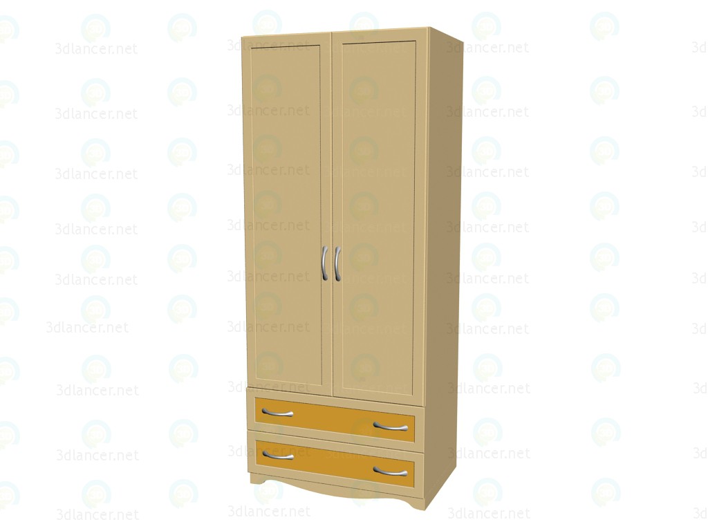 3d model Wardrobe with drawers - preview