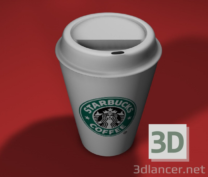 Modelo 3d Xícara de café de Starbucks - preview