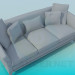 3d model Sofa with three sections - preview