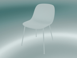 Cadeira de fibra com base de tubo (branco)