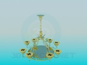 Golden chandelier