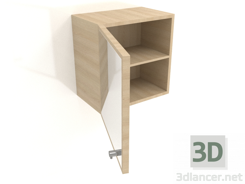 3D Modell Spiegel mit Schublade (offen) ZL 09 (300x200x300, Holz weiß) - Vorschau