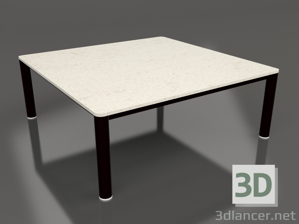 modello 3D Tavolino 94×94 (Nero, DEKTON Danae) - anteprima
