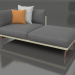 Modelo 3d Módulo de sofá, seção 2 direita (ouro) - preview
