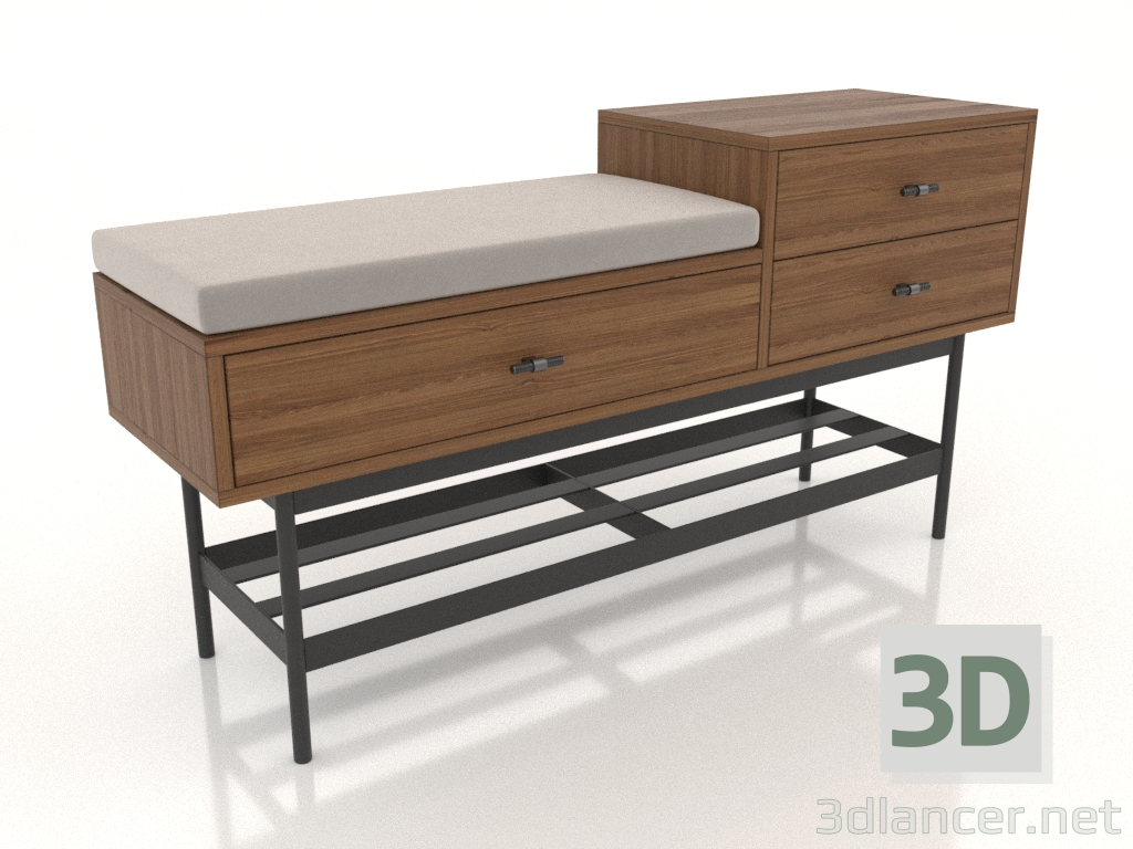 3d model Banquete (nogal claro) - vista previa