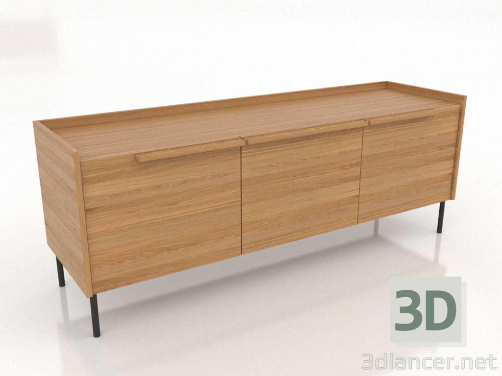 3d model Mueble TV 2 1500 mm (roble natural) - vista previa 3d model Mueble TV 2 1500 mm (roble natural) - vista previa