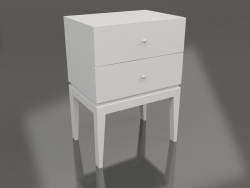 One Static bedside table with two drawers (option 10)
