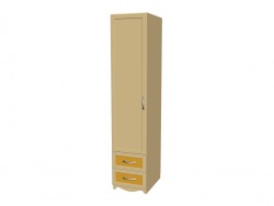 Single-door cabinet with drawers