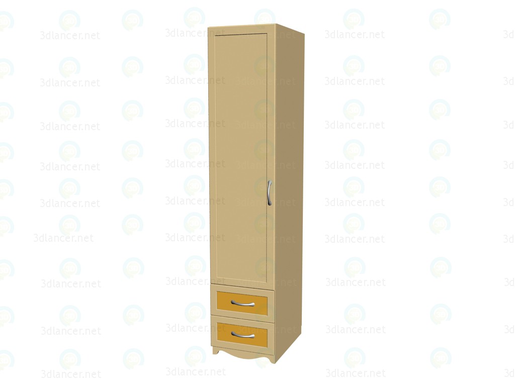 3d model Single-door cabinet with drawers - preview