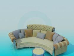 Halbrunde sofa