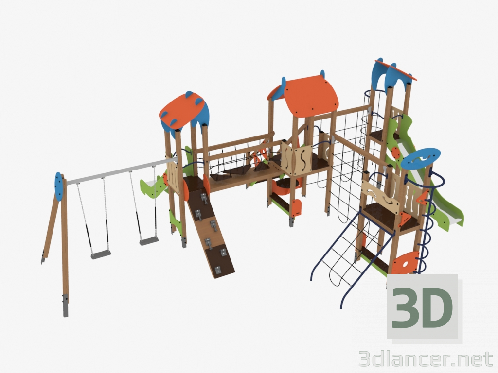 3d model Children's play complex (V1402) - preview