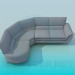 modello 3D divano ad angolo - anteprima