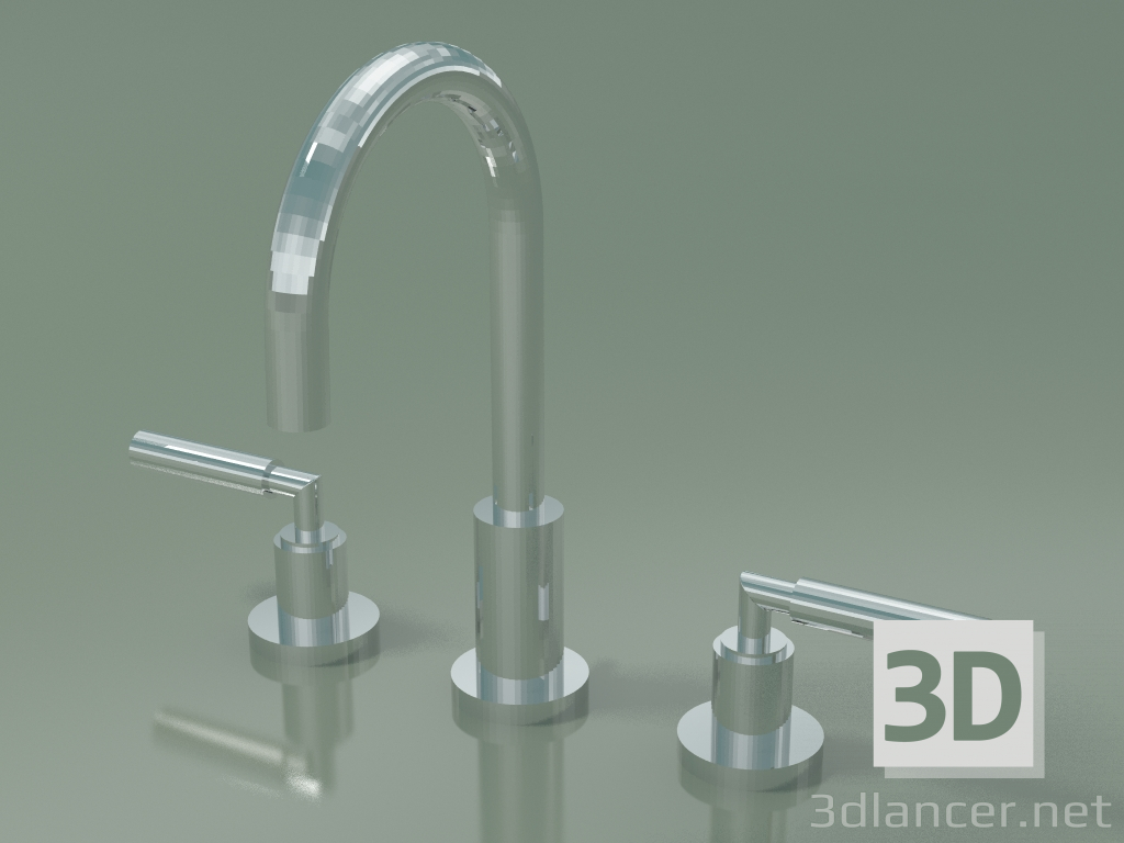 3d model Mixer with two handles and three mounting holes (20 710 882-000010) - preview