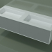 modello 3D Lavabo con cassetti (06UC82421, Silver Grey C35, L 144, P 50, H 36 cm) - anteprima